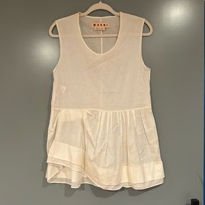 Marni White sleeveless top